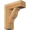 Ekena Millwork Funston Block Rough Sawn Bracket w/ Offset Brace, Western Red Cedar, 8"W x 22"D x 26"H BKT0806X22X26FST05RWR - alternate 1